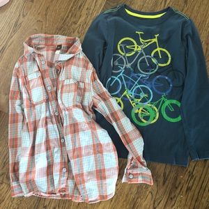 Boys tea size 12 two shirts worn once!!